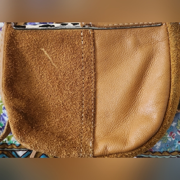 Suede/Leather Small Bag/Wallet with Hair on Cowhide - Picture 7 of 16